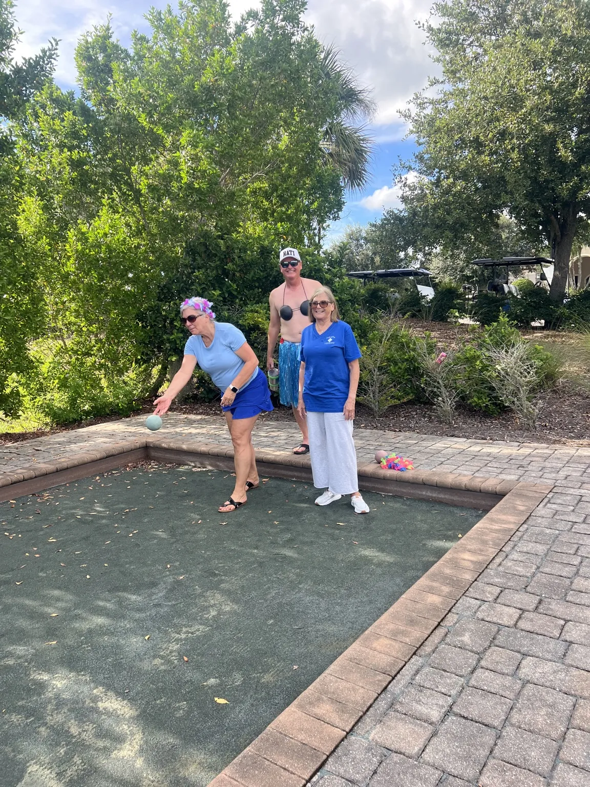 Playing bocce at Lakewood National