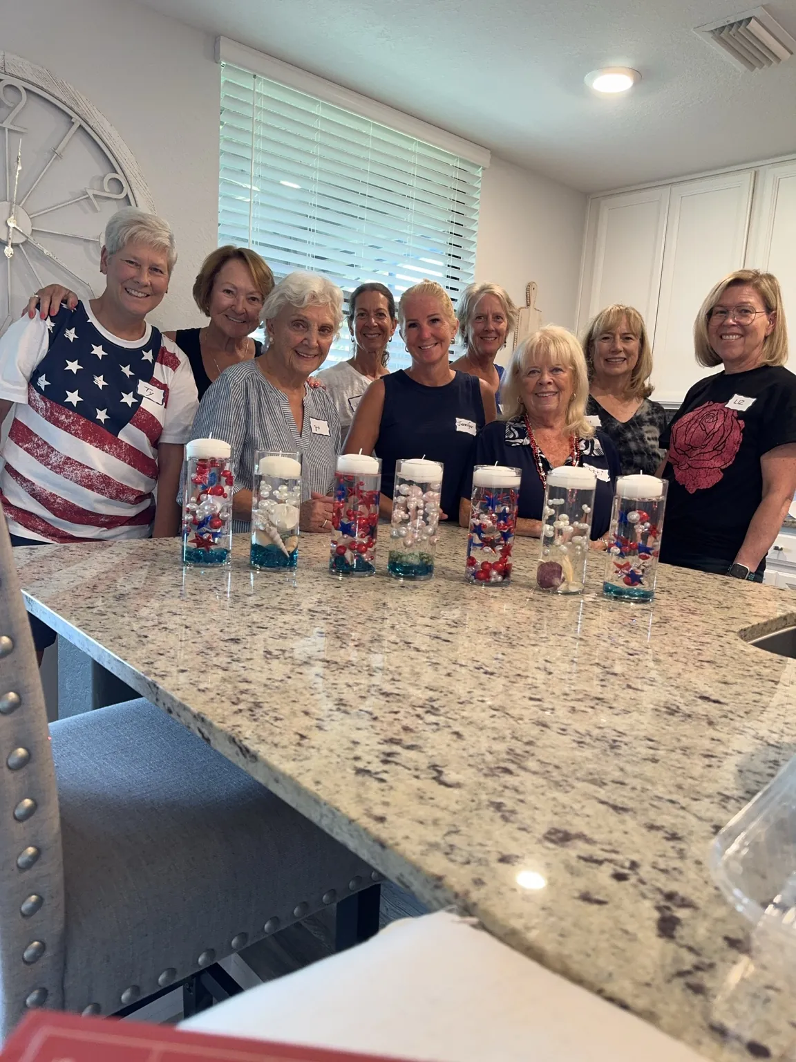 Neighbors together after a craft activity