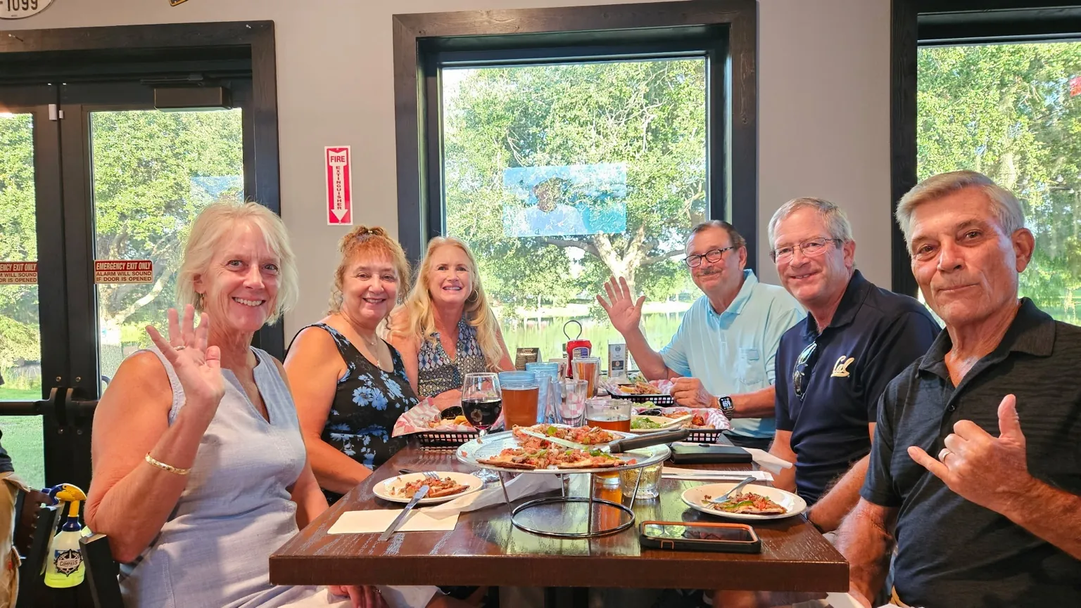 Friends at a restaurant outing
